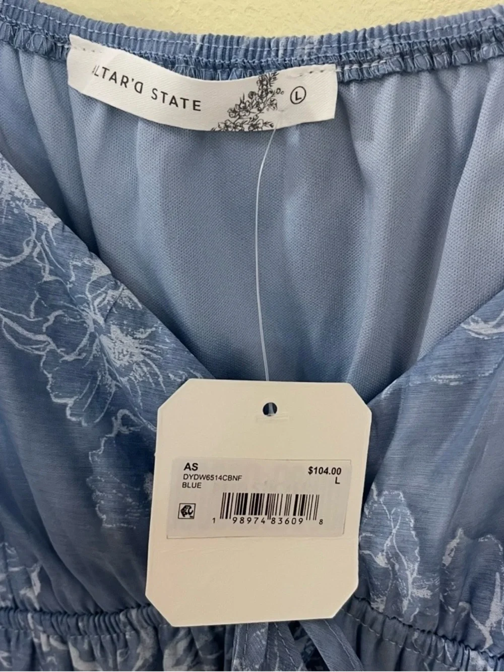 NEW Altar’d State Blue Maxi Dress Size Small, Medium, Large Available - Picture 6 of 6